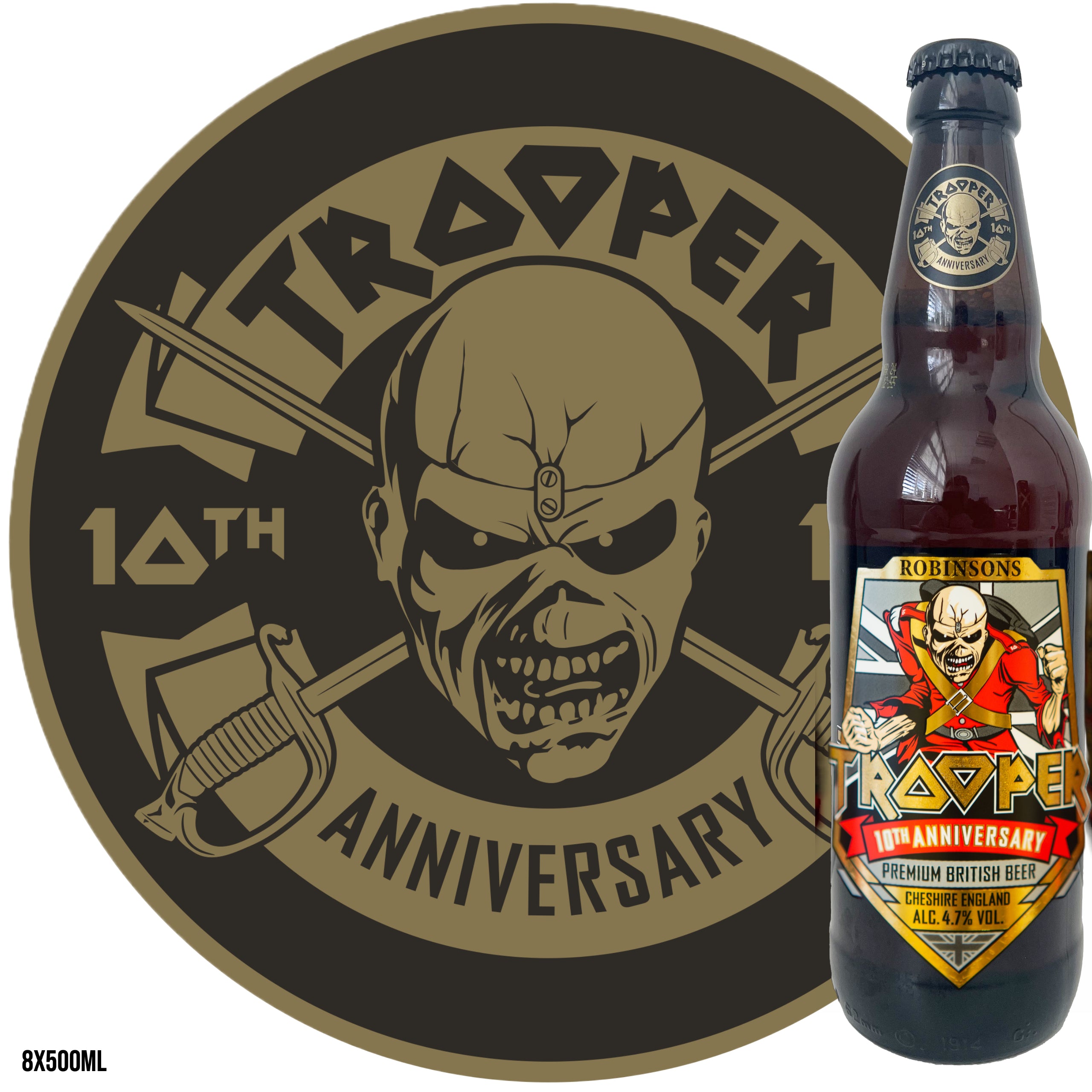 TROOPER 10th ANNIVERSARY (8x500ml) Trooper Beer by Iron Maiden
