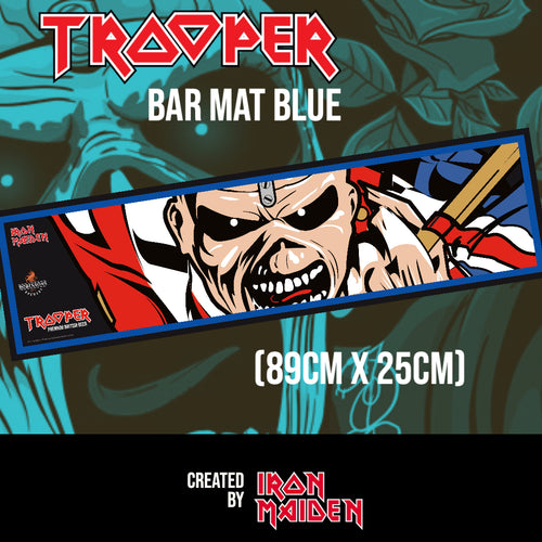 TROOPER LIMITED EDITION BAR MAT (blue 89cm x 25cm)